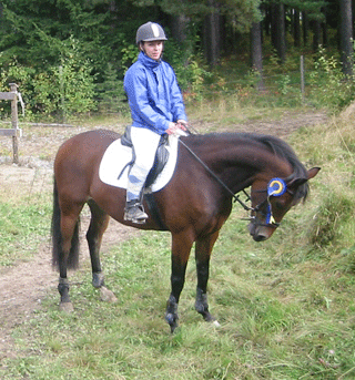 KM 1:a hoppning ponny blev Emma o Hamilton